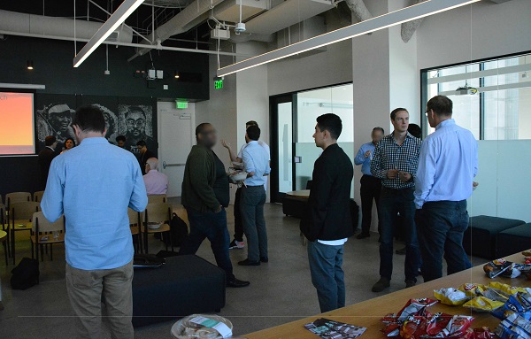 Attendees networking at Tool Box LA