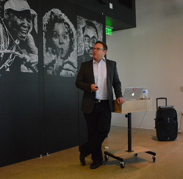 UAV-IQ CEO Andreas Neuman presenting at Toolbox LA