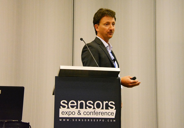 Edoardo Gallizio at Sensors lectern