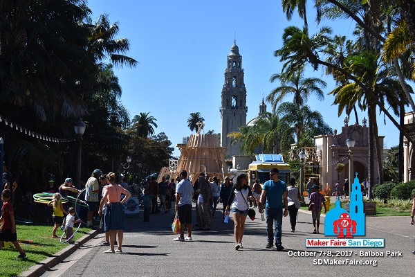 Crowds at Balboa Park for Maker Faire® San Diego