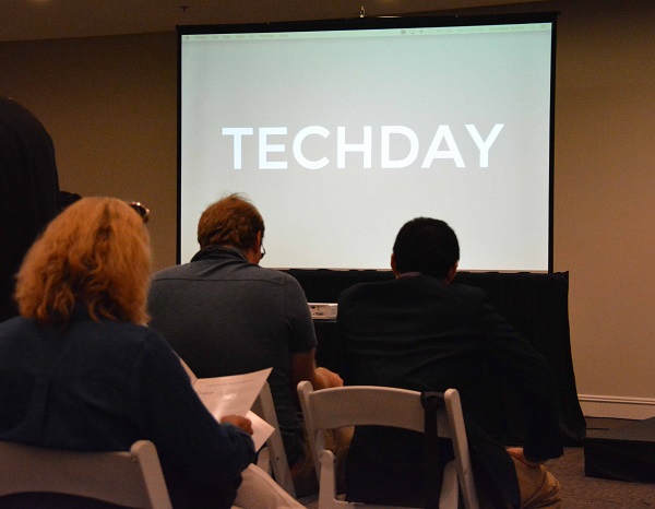 audience waits for Live Stage pitches at Tech Day L.A.