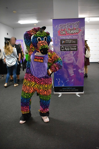 party animal dances at Tech Day L.A.