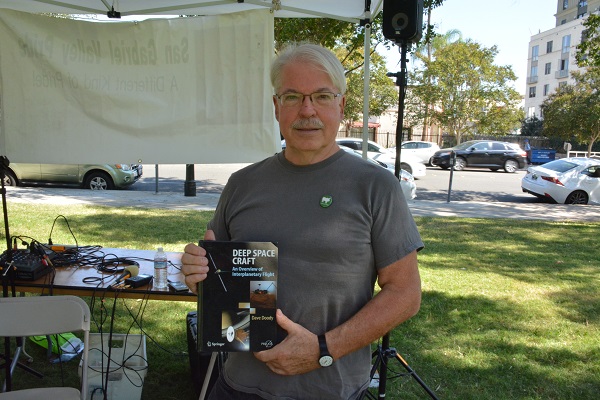 Dave Doody with his book Deep Space Craft
