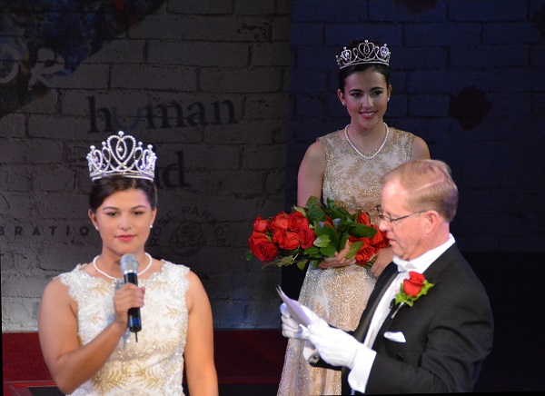 Rose Queen® Isabella Marie Marez takes the Queen's Royal Oath