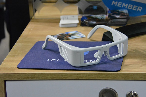 ICI Vision eyewear device closeup at Eureka Park exhibit