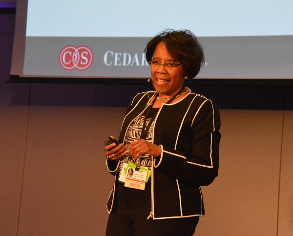 Dr. Bernice Coleman explains her "So-HELP" project during Cedars-Sinai's Virtual Reality medical conference