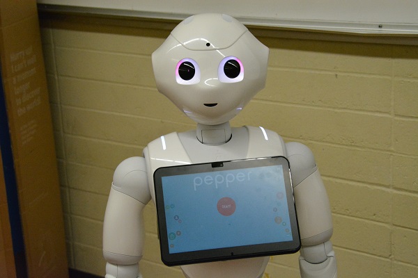 Closeup of Pepper robot