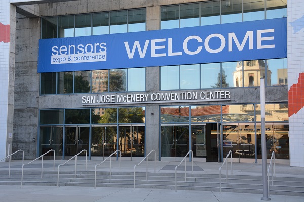 Sensors Expo sign welcomes attendees to McEnery Conference Center
