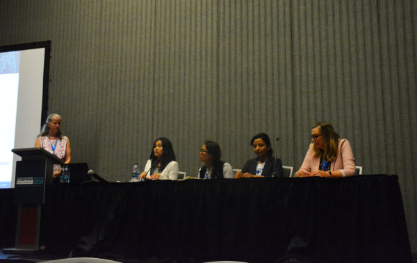 Mary Ann Maher moderates a panel of four women engineers at Sensors 2018