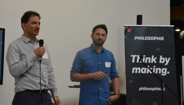 Itay Lotan and Oren Blank of BrightPaths at "Demo Day"