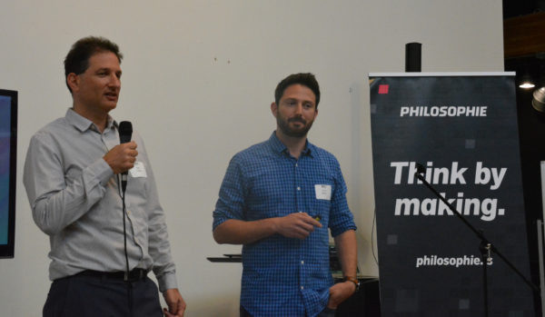 BrightPaths co-founders answer questions during "Demo Day"