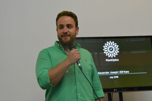 Alexander Joseph of PlantOptics during "Demo Day