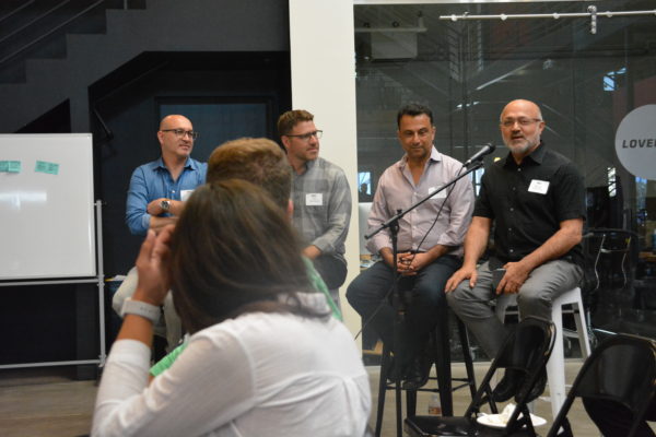 Panel of four investors/advisors at 2018 Ideas Immersion "Demo Day"