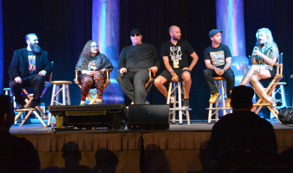 Jessica Cameron speaks to "Haunters" panel during ScareLA™ 2018