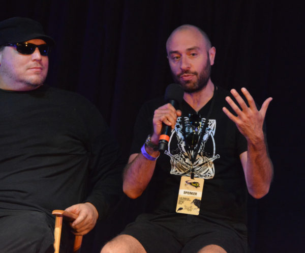 Josh Randall speaks on "Haunters" panel during ScareLA™ 2018