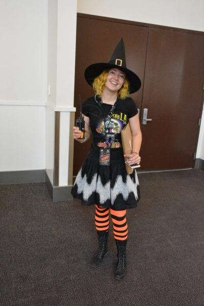 SareLA founder Lora Ivanova in a witch costume