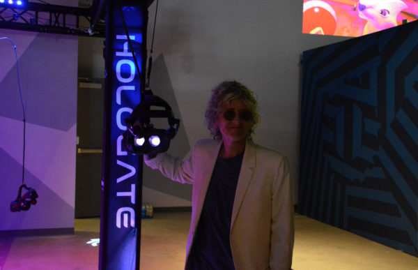 Nancy Bennett in Hologate VR area of Micro Amusement Park™