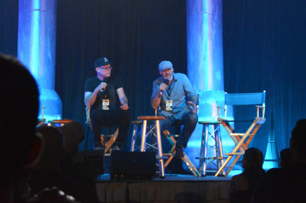 Universal STudios Art Director Chris Williams speaks as he and John Murdy reveal "Universal Monsters Maze" at ScareLA™ 2018