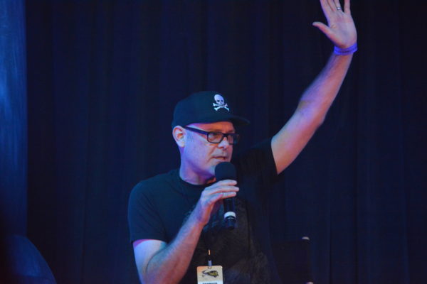 Universal Studios creative Director John Murdy closeup during "Halloween Horror Nights" reveal at ScareLA™ 2018