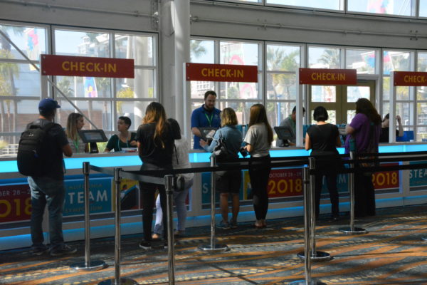 Teachers check in for California STEAM Synposium