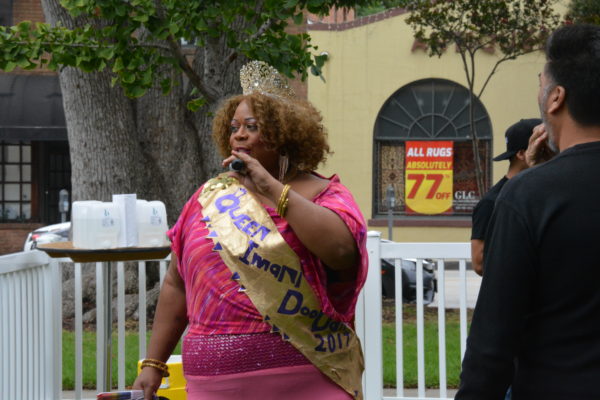 2017 DFoo Dah Parade Queen Imani Phoenix speaks at SGV Pride 2018