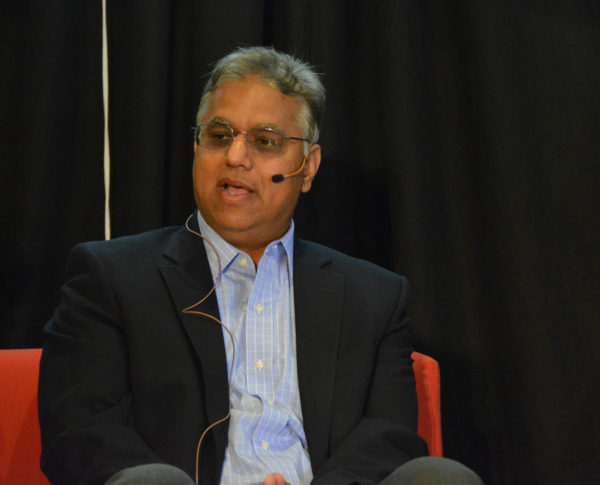 Dr. S.K. Gupta speaks during panel at Toolbox L.A. Grand Opening