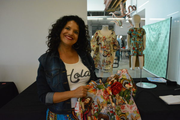 Sonia Smith-Kang displays her multicultural line of childrens' clothing at Toolbox L.A.