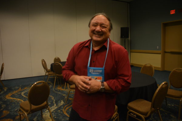 Professor Stuart Sumida after his presentation at California STEAM Symposium 2018