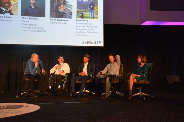 Patient panel onstage at Virtual Medicine conference 2019