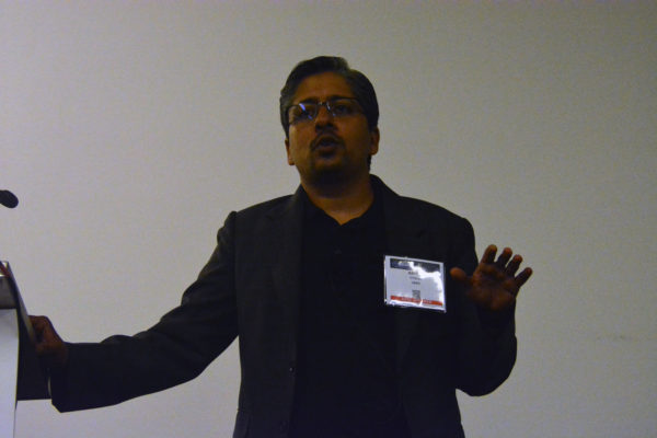 Dr Amrit Sinha closeup at Autonomous Vehicles Sensors Conference