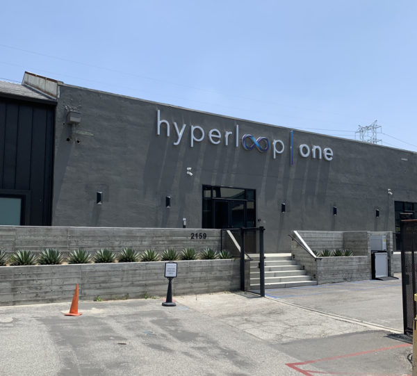 Hyperloop One facility in the DTLA arts district