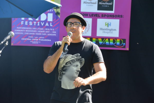 Lyrical poet Jose Castro performs at San Gabriel Valley Pride 2019