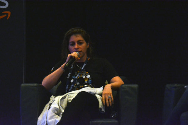 Nicky Stone on mic closeup during TechDay LA 2019