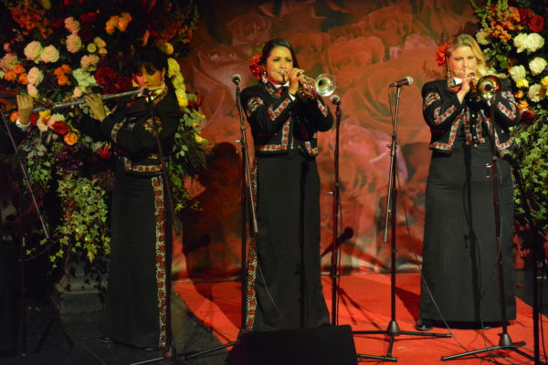 Mariachi Divas perform onstage during Rose Queen® coronation program