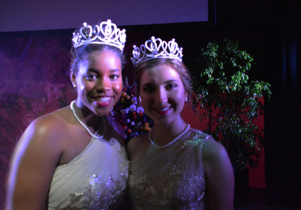 Rose Princesses Michael Wilkins and Cole Fox smile for the camera
