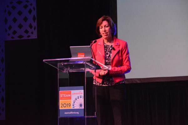 Dr. Ellen Ochoa concludes her keynote speech at Caliifornia STEAM Symposium 2019