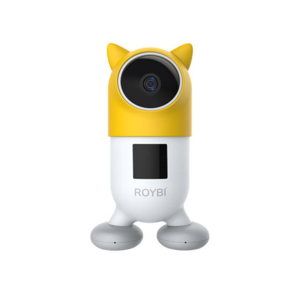 Roybi Robot with yellow "cat ears" hat
