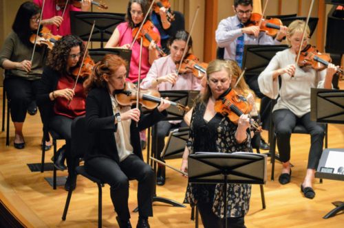 Los Angeles Chamber Orchestra performs for fourth- to sixth-grade students in their "Meet the Music" concert in 2019