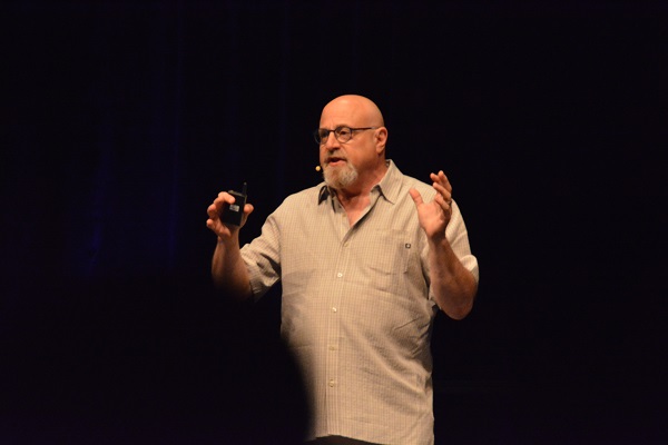 XR consultant, author and futurist Charlie Fink speaks to VRLA audience, 2018.