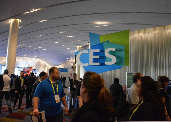 CES attendees outside CES exhibit area