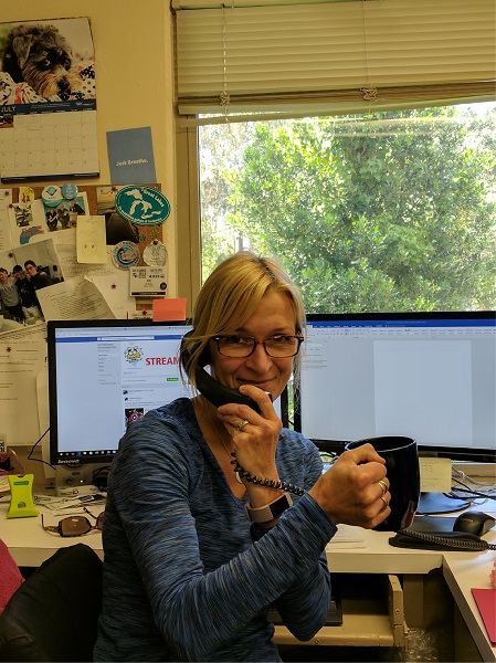 MATE Center Associate Director Jill Zande, on the phone for our interview.