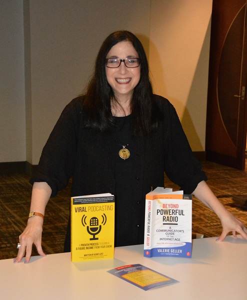 Valerie Geller at PM17 with her two most recent books