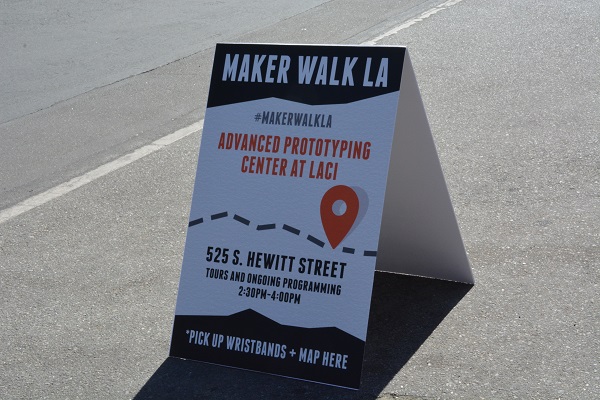 Maker Walk L.A. sign on concrete