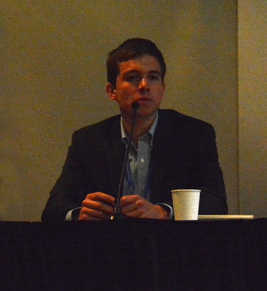 Rourke Pattullo during panel on autonomous vehicles