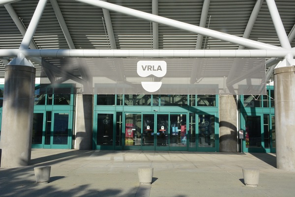 VRLA sign over doorway at Los Angeles Convention Center