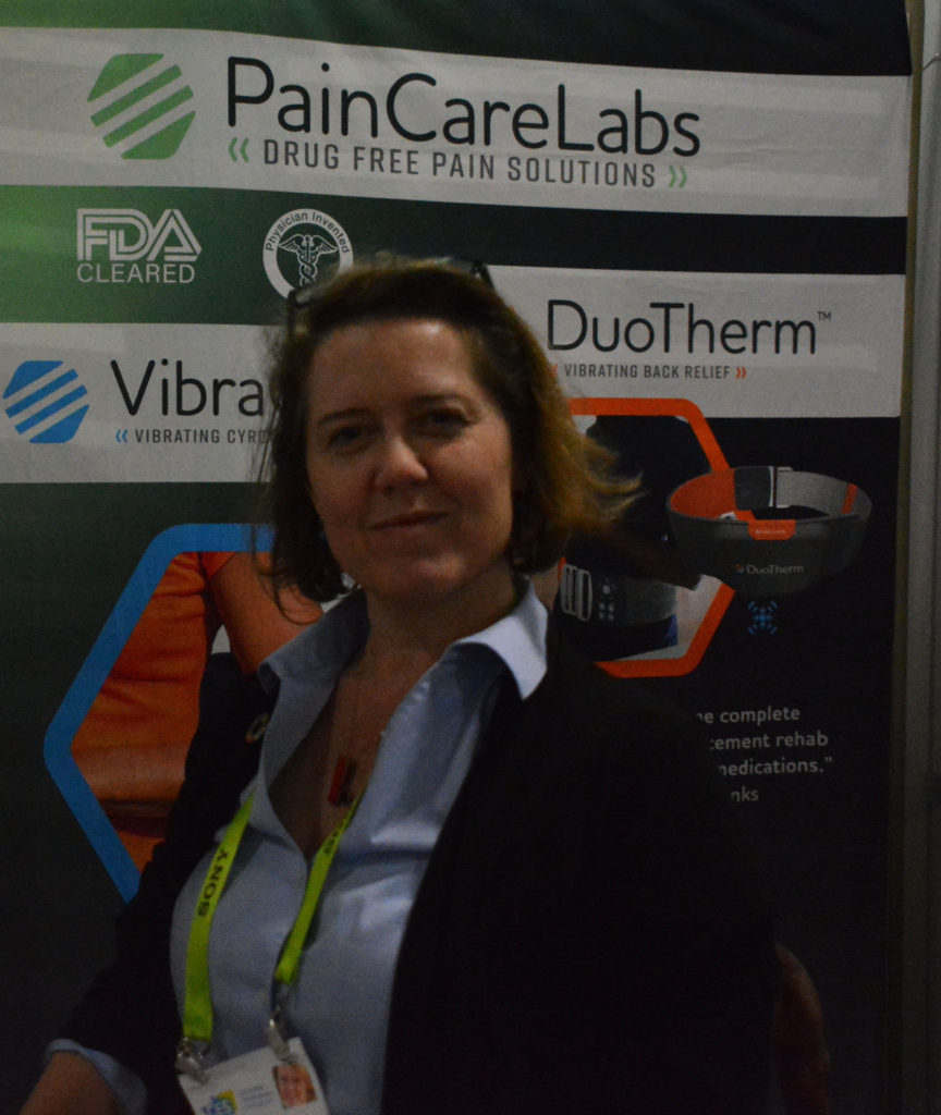 PainCareLabs CEO Dr. Amy Baxter in her booth at Eureka Park during CES 2019