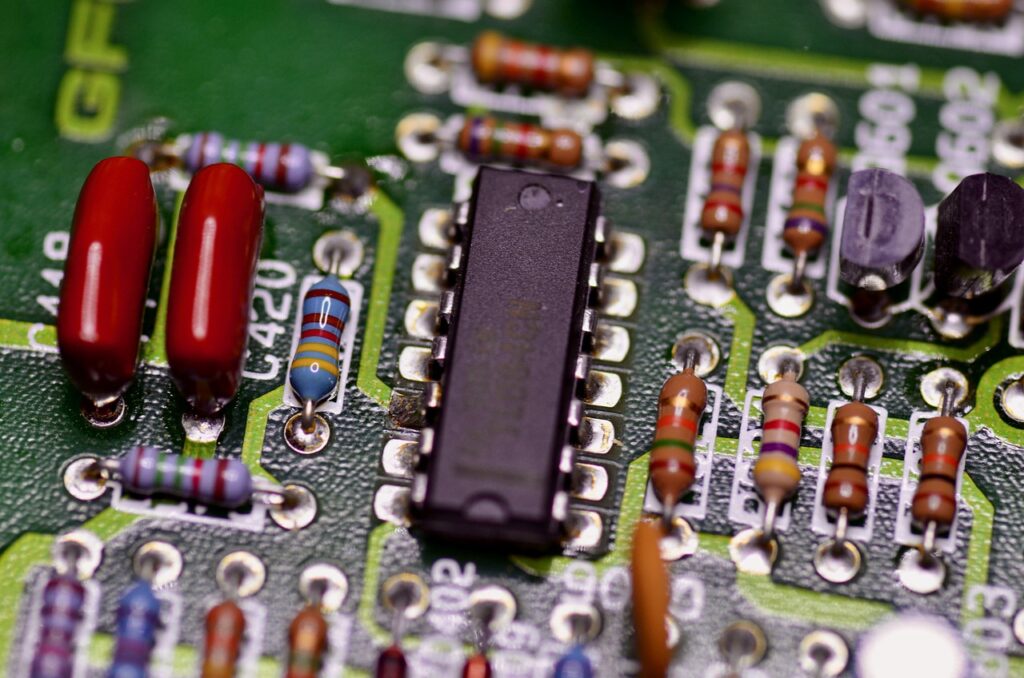Circuit board with microchips