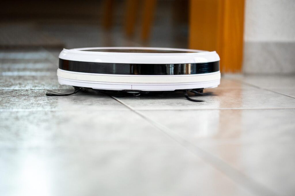 Robotic vacuum on a polished floor