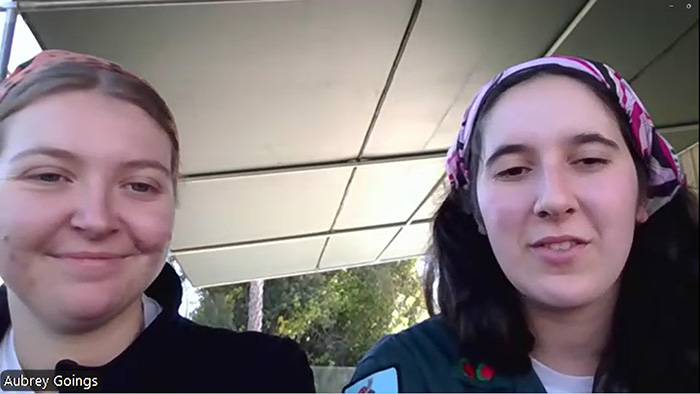 Cal Poly Rose Float Presidents Amelia Atwell and Aubrey Goings discuss "Jungle Jumpstart", Cal Poly Universities' 2026 Rose Parade float.