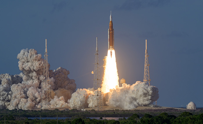 Artemis II blasts off from Kennedy Space Center launch pad, April 1, 2026.